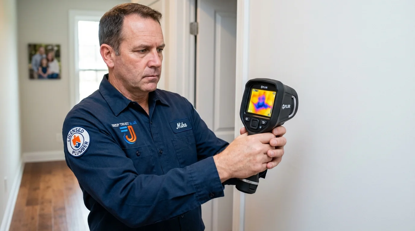 Thermal imaging leak detection by Johns Plumbing LLC in Oskaloosa